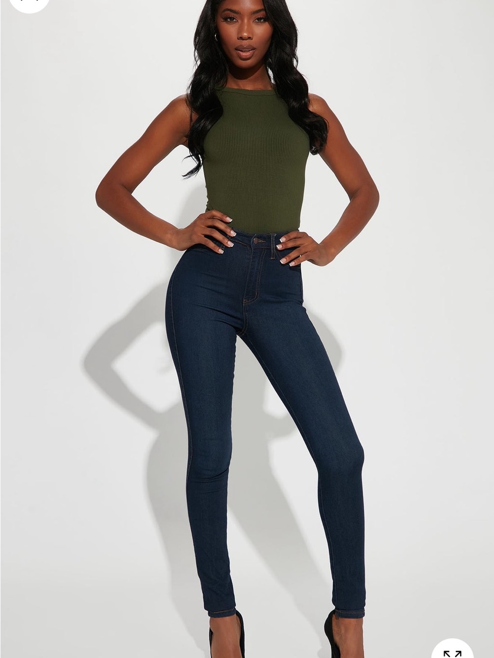 Tall Classic High Waist Skinny Jeans - Dark Denim